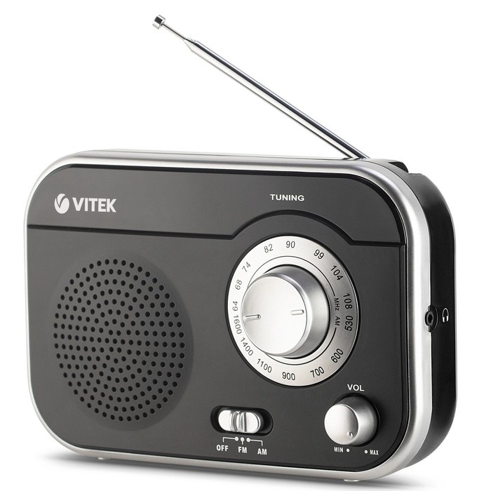 Радиоприемник настольный Vitek VT-3593 черный - Фото 1