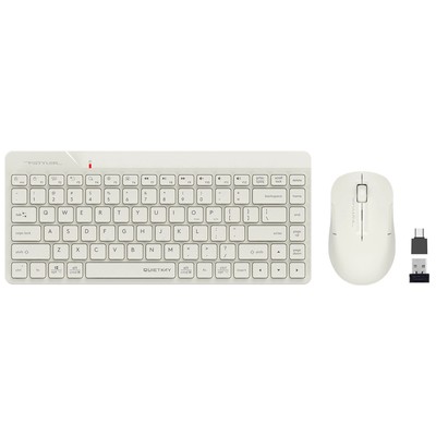 Клавиатура + мышь A4Tech Fstyler FG2200 Air2, USB, беспроводная, slim, бежевые
