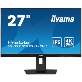 Монитор Iiyama 27" XUB2792UHSU-B5 черный IPS LED 16:9 DVI HDMI M/M матовая HAS Piv 350cd 17   107990