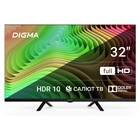 Телевизор LED Digma 32" DM-LED32SBB36 Салют ТВ Frameless Metal черный FULL HD 60Hz DVB-T DV   107991 - фото 51670017