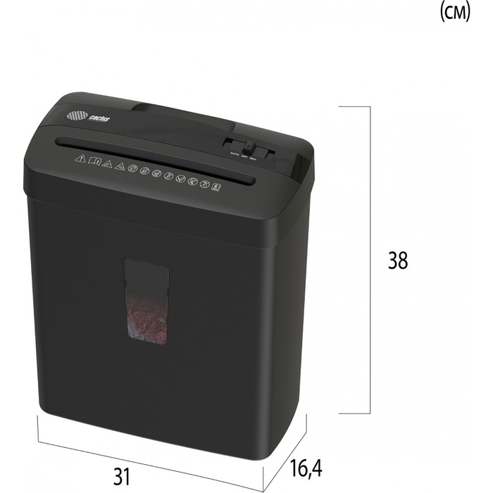 Шредер Cactus CS-SH-A3 (секр.P-4) перекрестный 6.лист. 13лтр. скобы пл.карты - фото 51670137