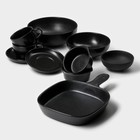 УЦЕНКА Блюдо керамическое для подачи Magistro Carbon, 28×19×4 см, цвет чёрный - Фото 9