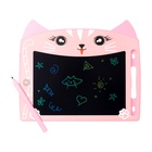 Планшет для рисования и заметок Luazon "кот", 8.5", цветной дисплей, розовый - Фото 4