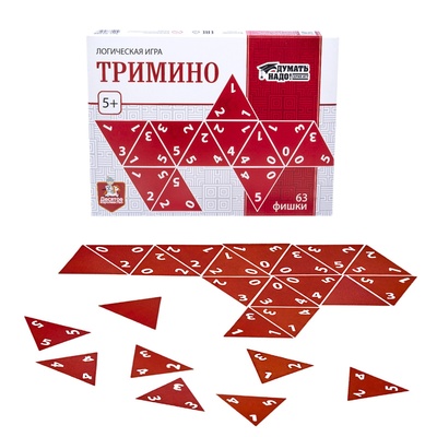 Настольная игра «Тримино», 63 карточки 5×5×5 см, 5+