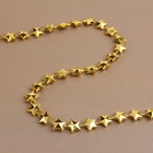 Бусы на нитях «Звёзды», 10 мм, 2 м, цвет золотой - Фото 1