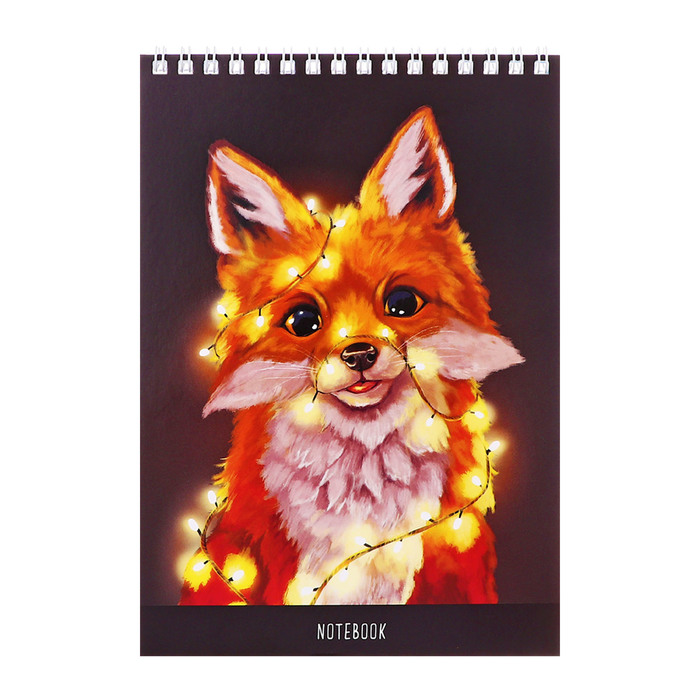 

Блокнот А5, 40 листов в клетку на гребне "Лисичка", обложка мелованный картон, блок офсет