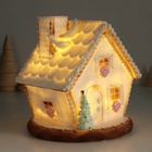 Фигурка светящаяся «Пряничный домик с узорами, с птицами», 16.5×16×17 см - Фото 1