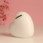 Копилка для денег «Сердце. На постройку будущего», керамика, бела, я 10.5×5×9.5 см - Фото 5