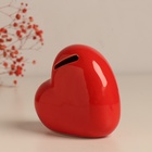 Копилка для денег «Сердце. Коть, дай денег», керамика, красная, 10.5×5×9.5 см - Фото 5