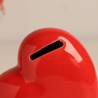 Копилка для денег «Сердце. Коть, дай денег», керамика, красная, 10.5×5×9.5 см - Фото 7