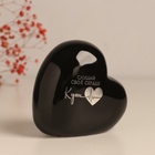 Копилка для денег «Сердце. Слушай своё сердце. Купи», чёрное с серебром, 10.5×5×9.5 см - Фото 4