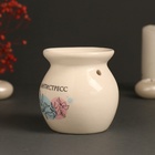 Аромалампа для эфирных масел «Антистресс», керамика, белая, 7.2×7.2×7.8 см - Фото 5