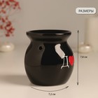 Аромалампа для эфирных масел «Дом», керамика, чёрная, 7.2×7.2×7.8 см - Фото 2
