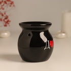 Аромалампа для эфирных масел «Дом», керамика, чёрная, 7.2×7.2×7.8 см - Фото 4