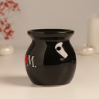 Аромалампа для эфирных масел «Дом», керамика, чёрная, 7.2×7.2×7.8 см - Фото 5