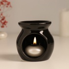 Аромалампа для эфирных масел «Дом», керамика, чёрная, 7.2×7.2×7.8 см - Фото 6