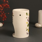 Аромалампа для эфирных масел «Формула спокойствия», керамика, белая, 7.2×7.2×11.6 см - Фото 4