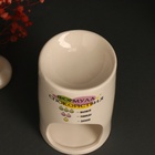 Аромалампа для эфирных масел «Формула спокойствия», керамика, белая, 7.2×7.2×11.6 см - Фото 7