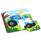 Пазл на подложке «Весёлый синий трактор», 4 детали - Фото 5