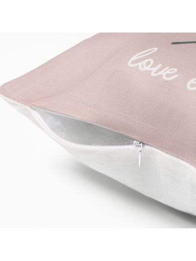 Подушка Этель "Love everywhere" 40х40 см, велюр, 100% п/э