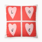 Подушка декоративная «Этель» Love, 40×40 см, велюр - Фото 1