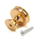 Ручка-кнопка CAPPIO PK324, d=30 мм, цвет золото, 8 шт. - фото 808590030