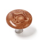 Ручка-кнопка CAPPIO PK106, d=32 мм, пластик, цвет хром/дерево, 8 шт. - фото 31970553