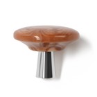 Ручка-кнопка CAPPIO PK106, d=32 мм, пластик, цвет хром/дерево, 8 шт. - фото 31970556