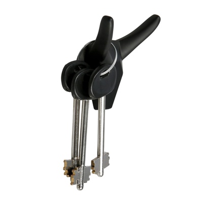 Крючок мебельный CAPPIO HORN, двухрожковый, цвет черный, 3 шт.