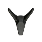 Крючок мебельный CAPPIO HORN, двухрожковый, цвет черный, 3 шт. - фото 809639617