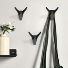 Крючок мебельный CAPPIO HORN, двухрожковый, цвет черный, 3 шт. - фото 809639623