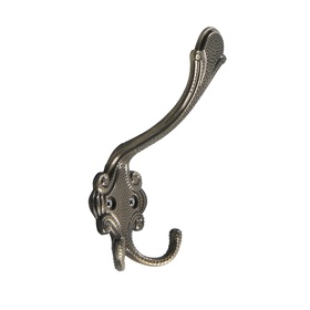 Крючок мебельный ТУНДРА TKT005, трехрожковый, бронза, 4 шт.