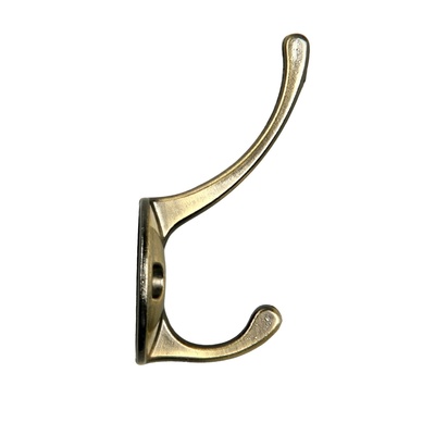 Крючок мебельный ТУНДРА TKd=002, двухрожковый, бронза, 4 шт. TMP