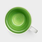 Кружки Доляна «Палитра», 350 мл, набор 4 шт., фарфор, белые, зелёные - Фото 3