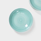 Тарелки глубокие Доляна «Палитра», 700 мл, d=20.4 см, набор 6 шт., фарфор, бирюзовые - Фото 3