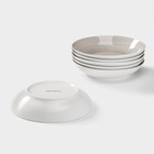 Тарелки глубокие Доляна «Палитра», 700 мл, набор 6 шт., d=20.2 см, серые - Фото 4