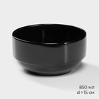 Набор посуды Magistro Night, фарфор, 16 предметов: тарелка d=25.5 см, d=19 см, миска 850 мл, d=15 см, кружка 320 мл, чёрный - Фото 3