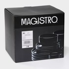 Набор посуды Magistro Night, фарфор, 16 предметов: тарелка d=25.5 см, d=19 см, миска 850 мл, d=15 см, кружка 320 мл, чёрный - Фото 10