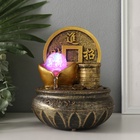 Фонтан настольный с подсветкой «Монета. Богатство», 16×16×20 см - Фото 1