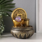 Фонтан настольный с подсветкой «Монета. Богатство», 16×16×20 см - Фото 3