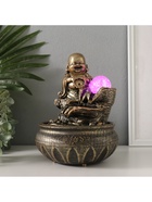 Фонтан настольный с подсветкой «Хотей. Благополучие», от сети, 16×16×22 см - Фото 4
