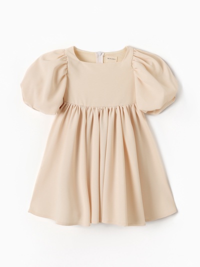 Платье нарядное для девочки MINAKU: Party Dress, цвет молочный, рост 104-110 см