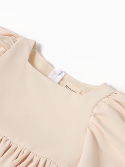 Платье нарядное для девочки MINAKU: Party Dress, цвет молочный, рост 104-110 см