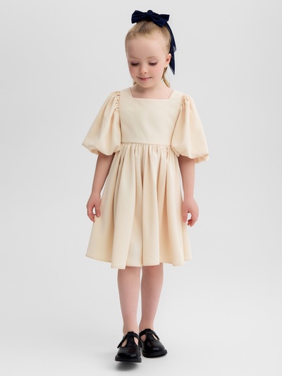 Платье нарядное для девочки MINAKU: Party Dress, цвет молочный, рост 104-110 см