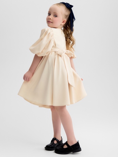 Платье нарядное для девочки MINAKU: Party Dress, цвет молочный, рост 104-110 см