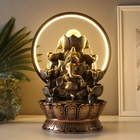 Фонтан настольный с подсветкой «Ганеша в золотом под водопадами», от сети, 25×20×34 см - Фото 1