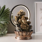 Фонтан настольный с подсветкой «Ганеша в золотом под водопадами», от сети, 25×20×34 см - Фото 3