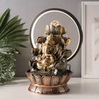 Фонтан настольный с подсветкой «Ганеша в золотом под водопадами», от сети, 25×20×34 см - Фото 4