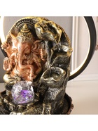 Фонтан настольный с подсветкой «Ганеша в золотом около водопада - Рука», от сети, 25×20×34 см 10692321