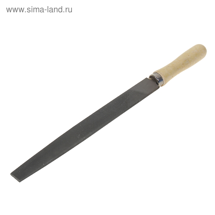 Напильник "СИБРТЕХ", 250 мм, плоский, деревянная ручка - Фото 1